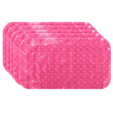 Kuber Industries Bath Mat | PVC Bathroom Mat | Shower Bath Mat | Floor Tub Mat | Foot Massager Mat | Anti-Skid Shower Bathroom Mat | B-02D |Pack of 5| Rose Red
